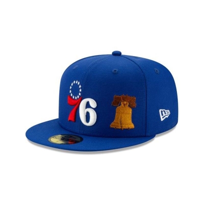 Philadelphia 76ers Gorra | New Era NBA Team Describe 59fifty Fitted Cap Mexico - Azules